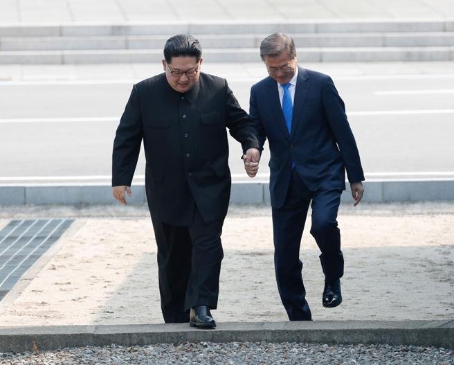 Kim Jong Un y Moon Jae In