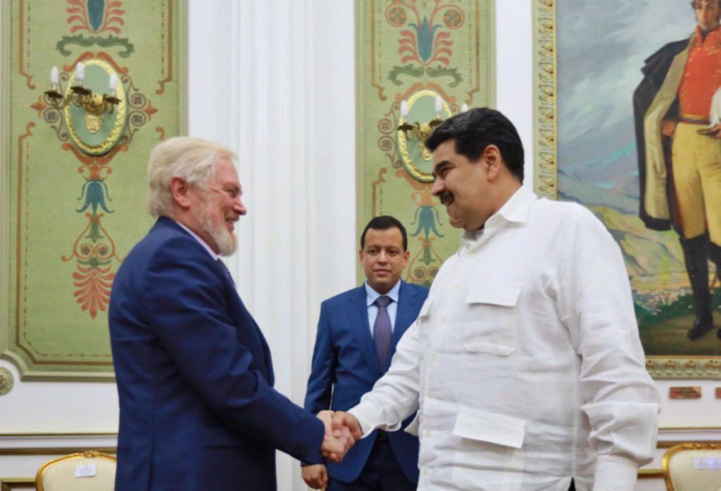 Serguéi Storchak, ministro de Finanzas Ruso y Nicolás Maduro, presidente de Venezuela.