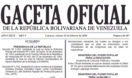 Gaceta oficial