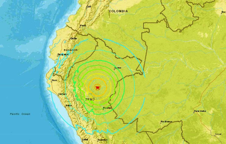 Terremoto de 8.0 en Perú.