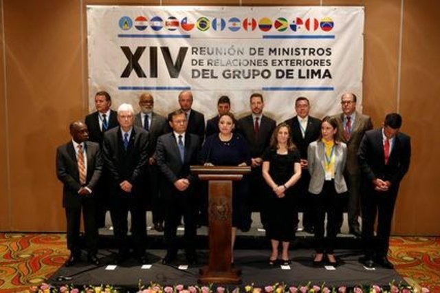 El Grupo de Lima refuerza acciones en contra del gobierno bolivariano