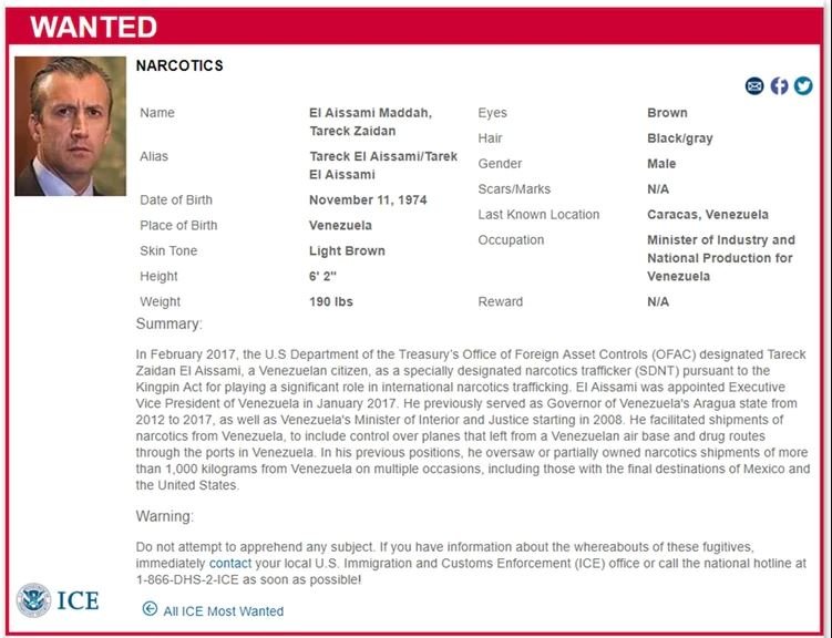 Ficha Tarek El Aissami