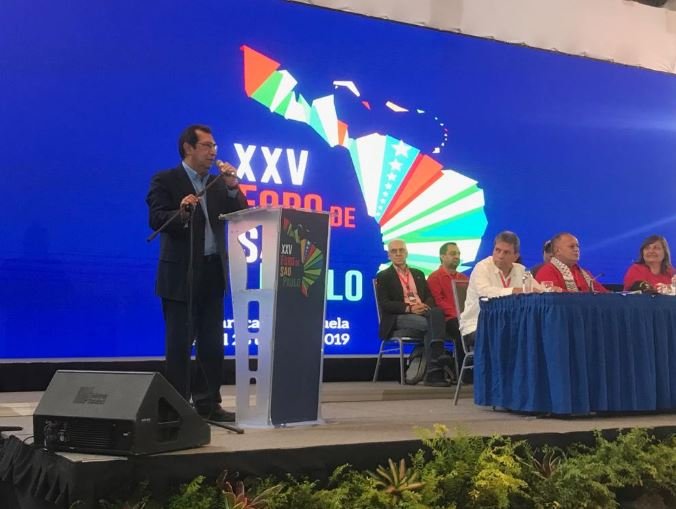 Adán Chávez en el foro de Sao Paulo