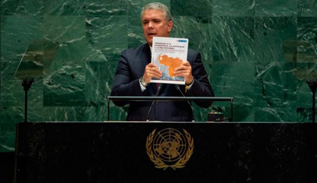 Ivan Duque presenta un dossier de pruebas contra el gobierno bolivariano ante la ONU