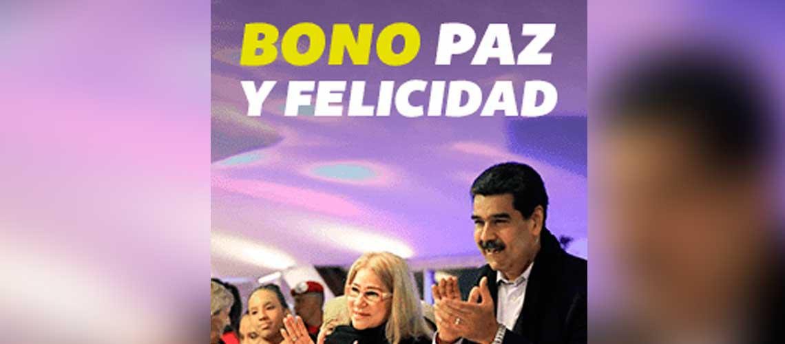Maduro ofrece 75 mil bs, con el Bono de Paz y Felicidad