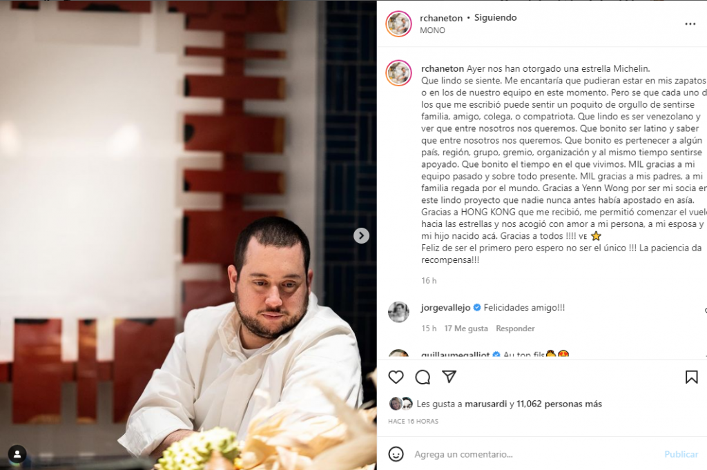 Ricardo Chaneton es el primer venezolano en obtener una estrella Michelin